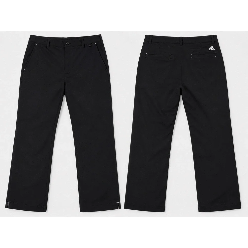Adidas Pants Men 36x30  black  Straight Golf Flat Front  Climacool PERFORMANCE
